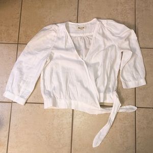 Madewell Wrap Top in Pure White